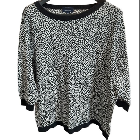Landsend 3X leopard style‎ sweater - Picture 1 of 3